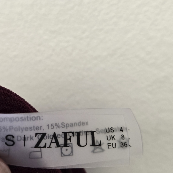 Zaful Bandeau 2 piece Bikini Set Wine Red S / 4 - Picture 10 of 12